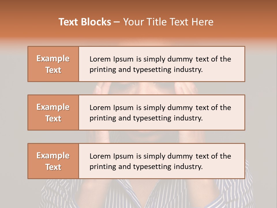 Emotional Stress Head And Shoulders Sadness PowerPoint Template