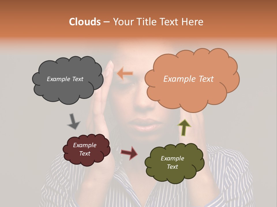 Emotional Stress Head And Shoulders Sadness PowerPoint Template