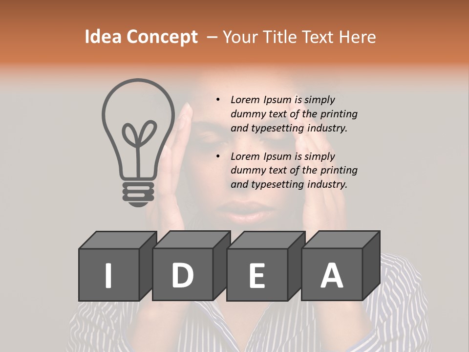 Emotional Stress Head And Shoulders Sadness PowerPoint Template