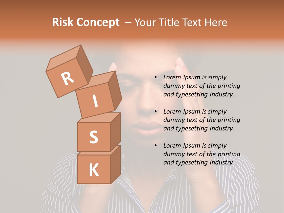 Emotional Stress Head And Shoulders Sadness PowerPoint Template