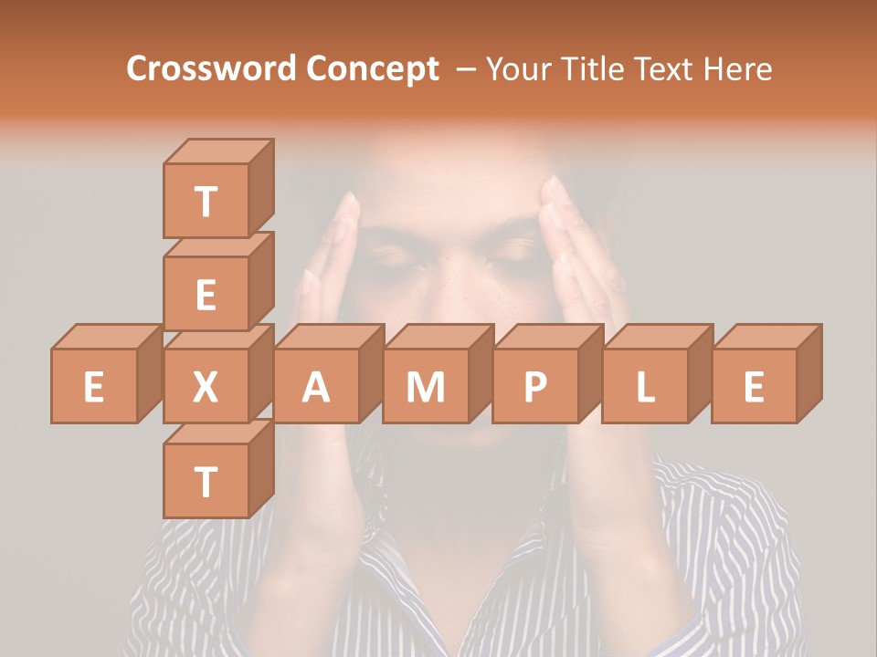 Emotional Stress Head And Shoulders Sadness PowerPoint Template