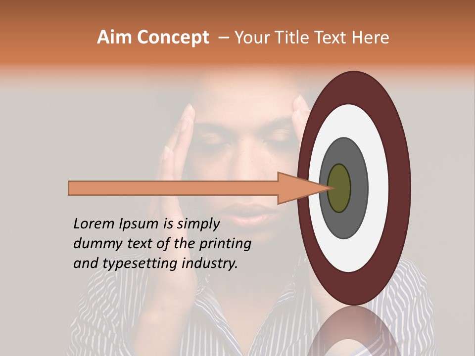 Emotional Stress Head And Shoulders Sadness PowerPoint Template