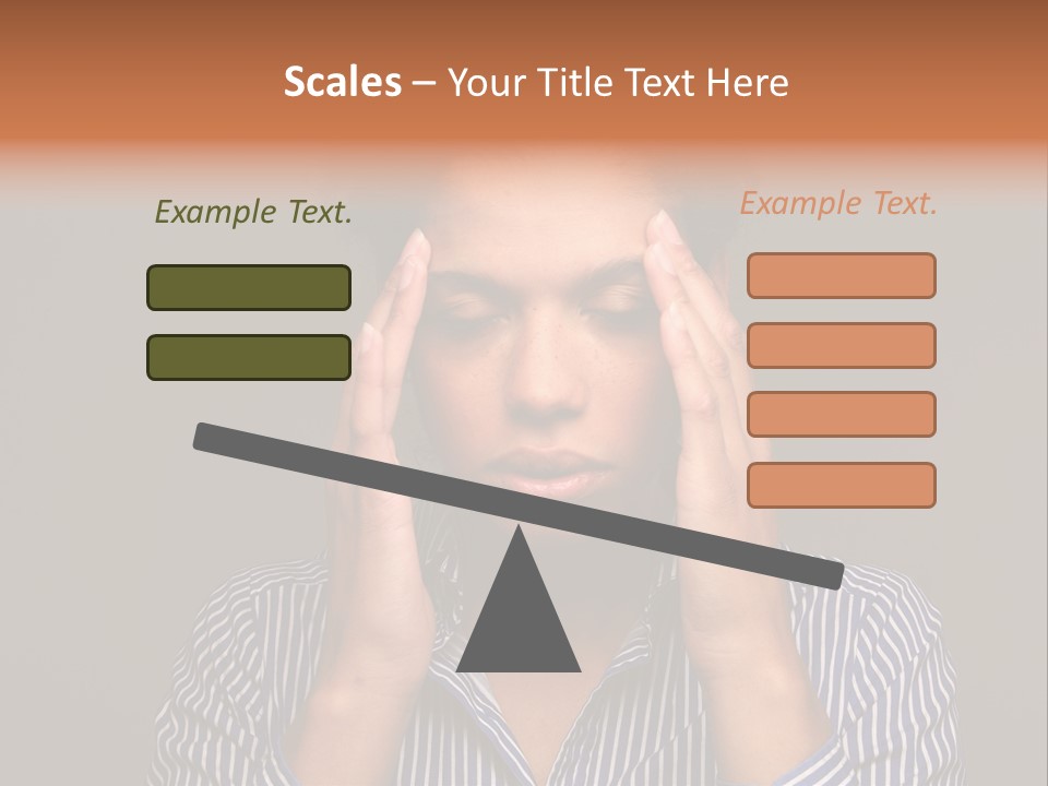 Emotional Stress Head And Shoulders Sadness PowerPoint Template