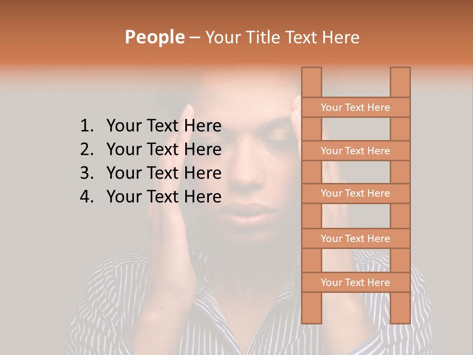 Emotional Stress Head And Shoulders Sadness PowerPoint Template