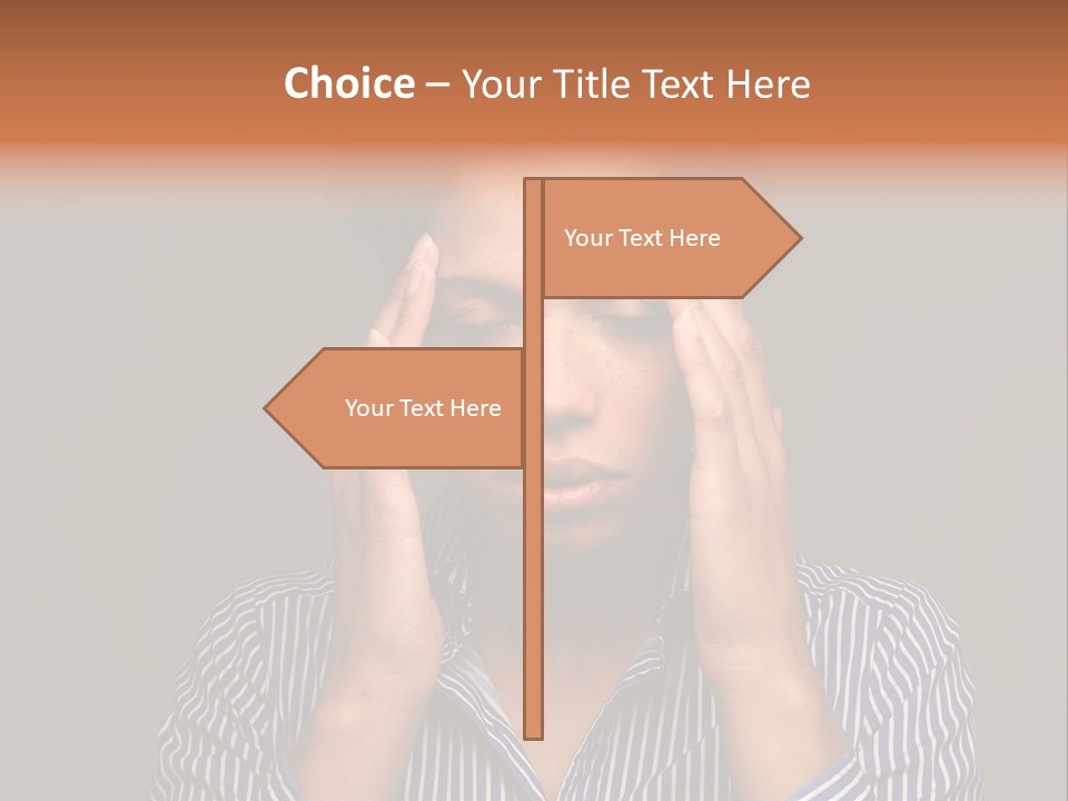 Emotional Stress Head And Shoulders Sadness PowerPoint Template