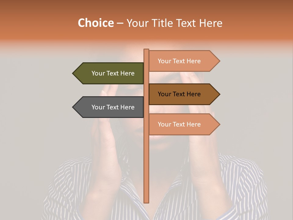 Emotional Stress Head And Shoulders Sadness PowerPoint Template