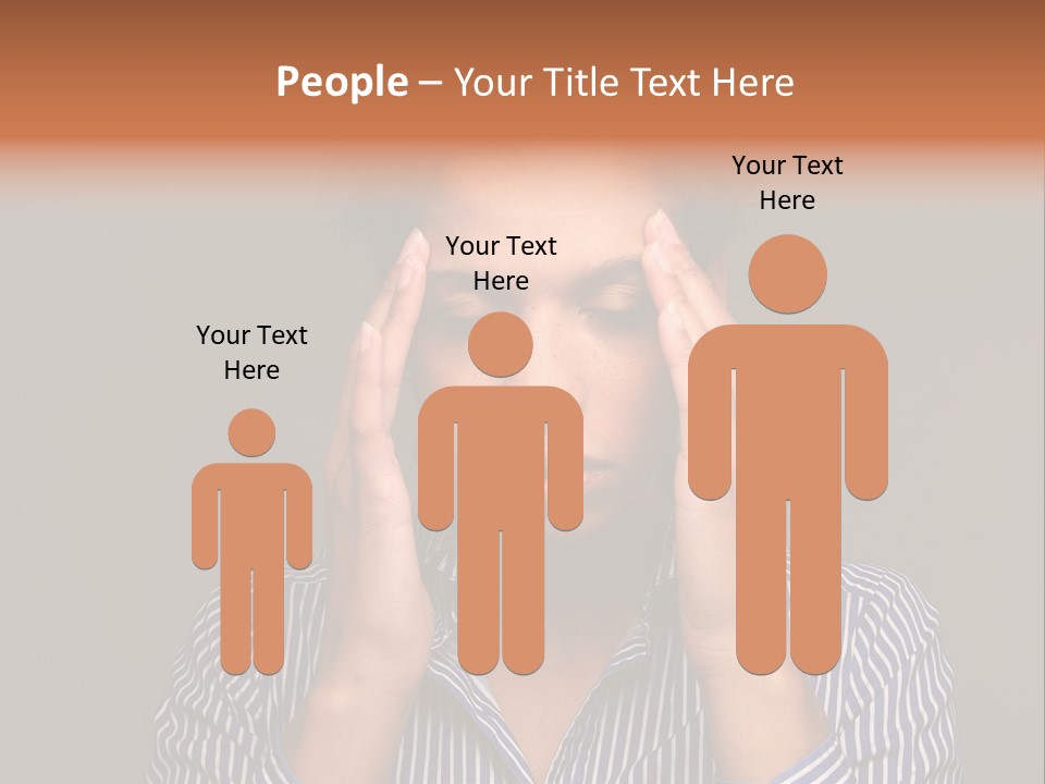 Emotional Stress Head And Shoulders Sadness PowerPoint Template