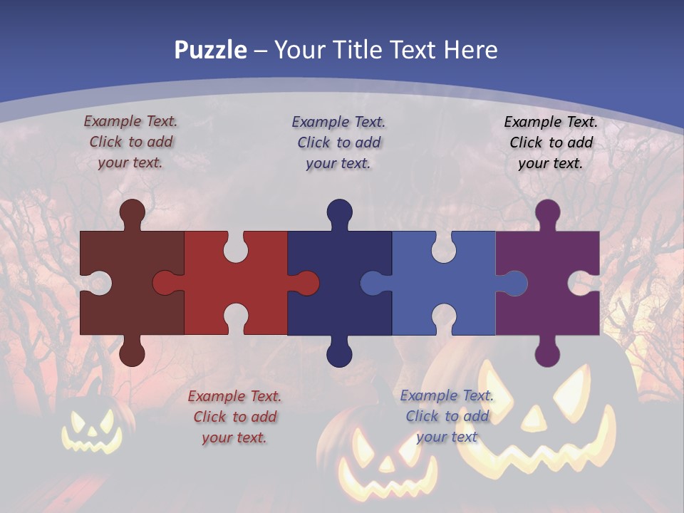 Faces Orange Fall PowerPoint Template