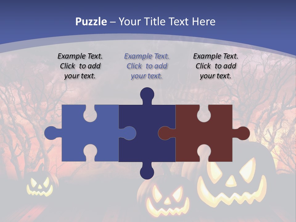 Faces Orange Fall PowerPoint Template