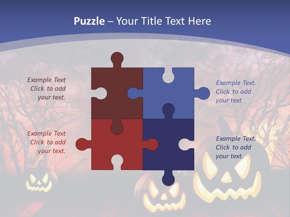 Faces Orange Fall PowerPoint Template