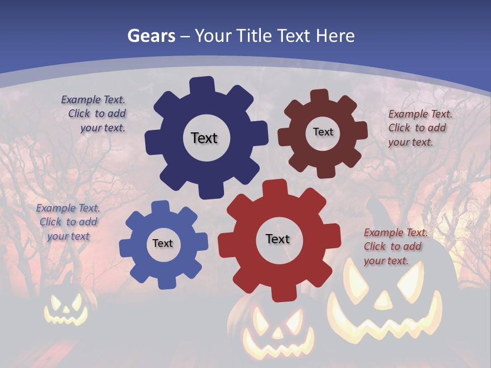 Faces Orange Fall PowerPoint Template