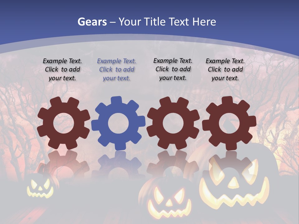 Faces Orange Fall PowerPoint Template