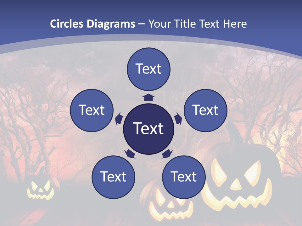 Faces Orange Fall PowerPoint Template