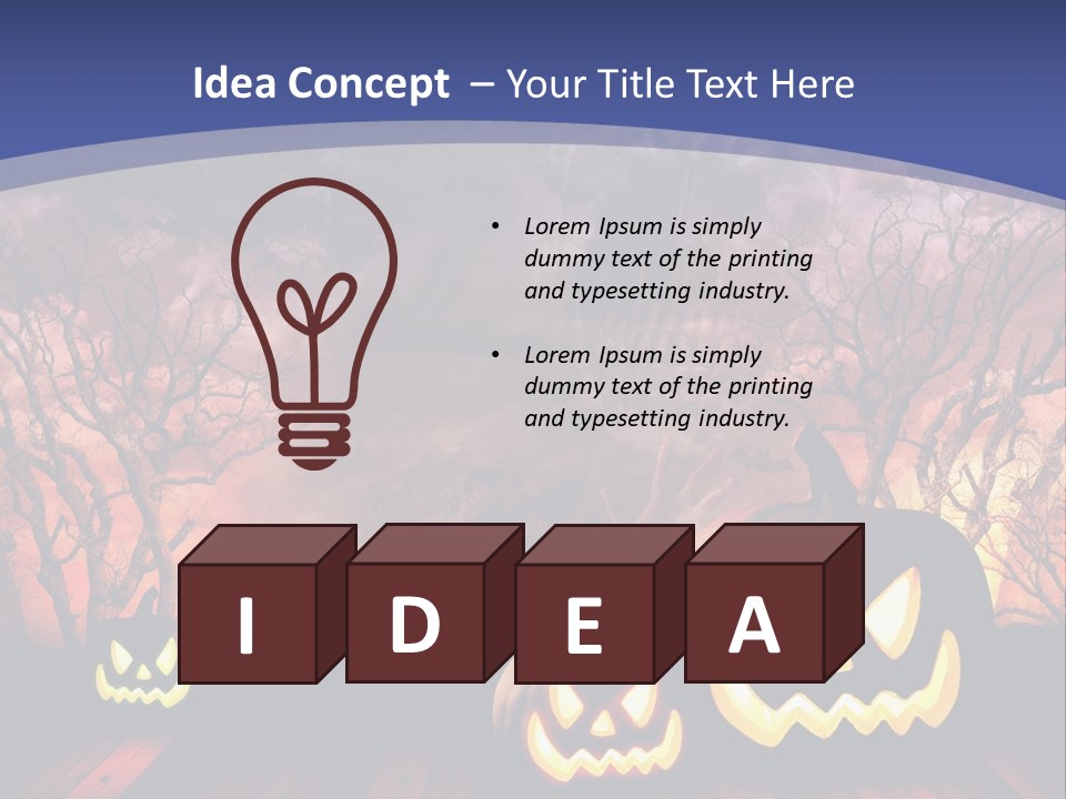 Faces Orange Fall PowerPoint Template