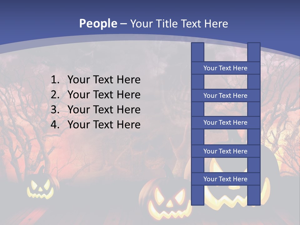 Faces Orange Fall PowerPoint Template