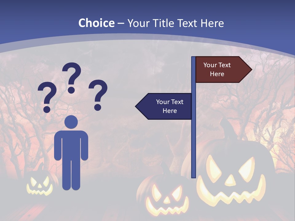 Faces Orange Fall PowerPoint Template