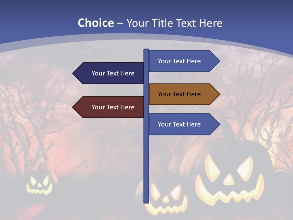 Faces Orange Fall PowerPoint Template