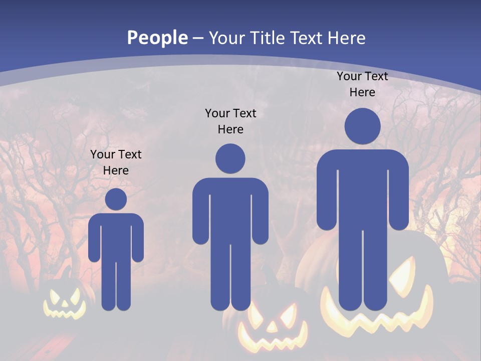 Faces Orange Fall PowerPoint Template