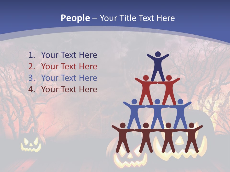 Faces Orange Fall PowerPoint Template