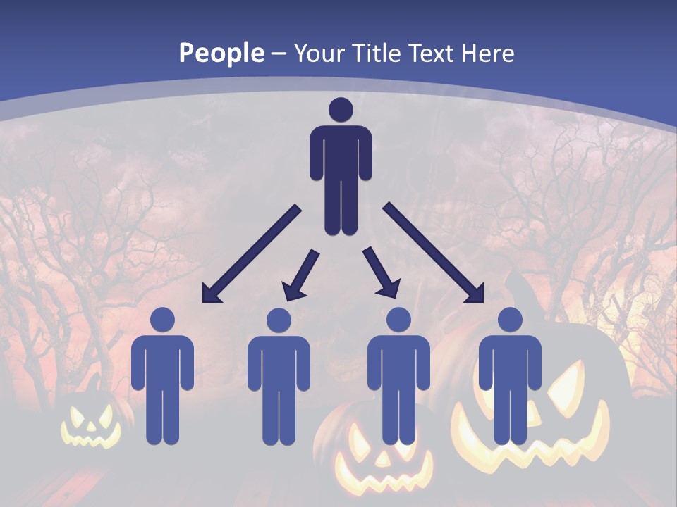 Faces Orange Fall PowerPoint Template