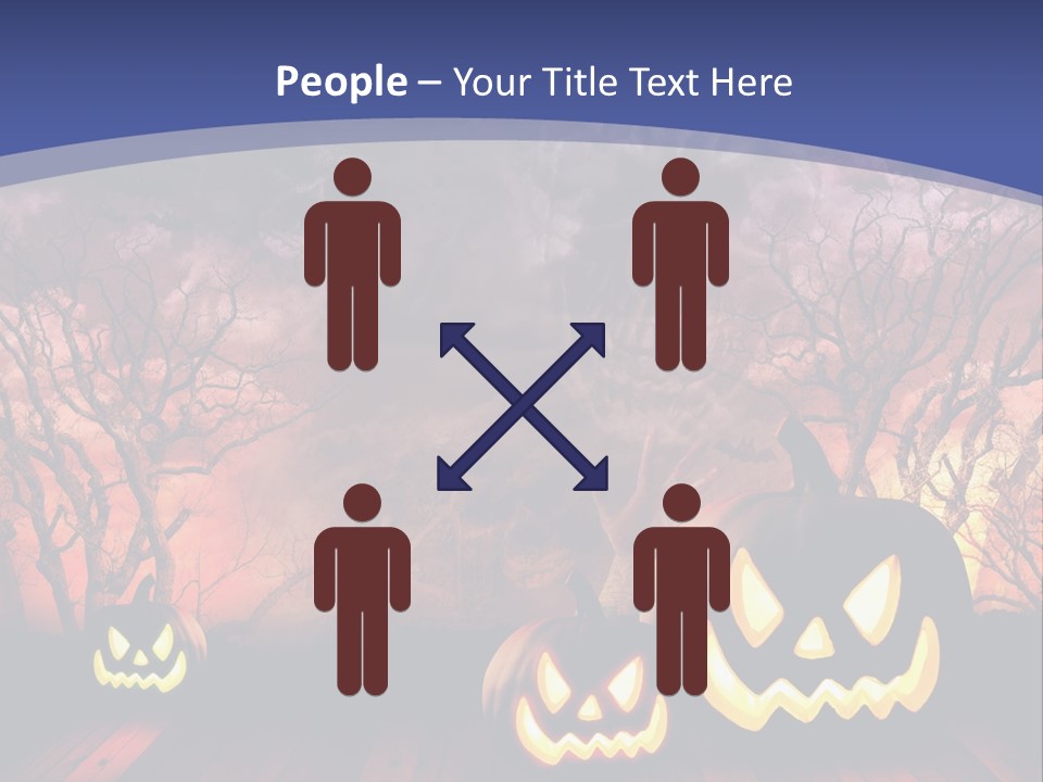 Faces Orange Fall PowerPoint Template