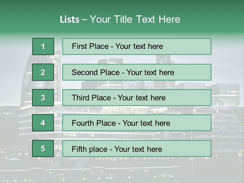 Roof Built Structure Panoramic PowerPoint Template