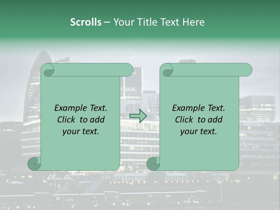 Roof Built Structure Panoramic PowerPoint Template