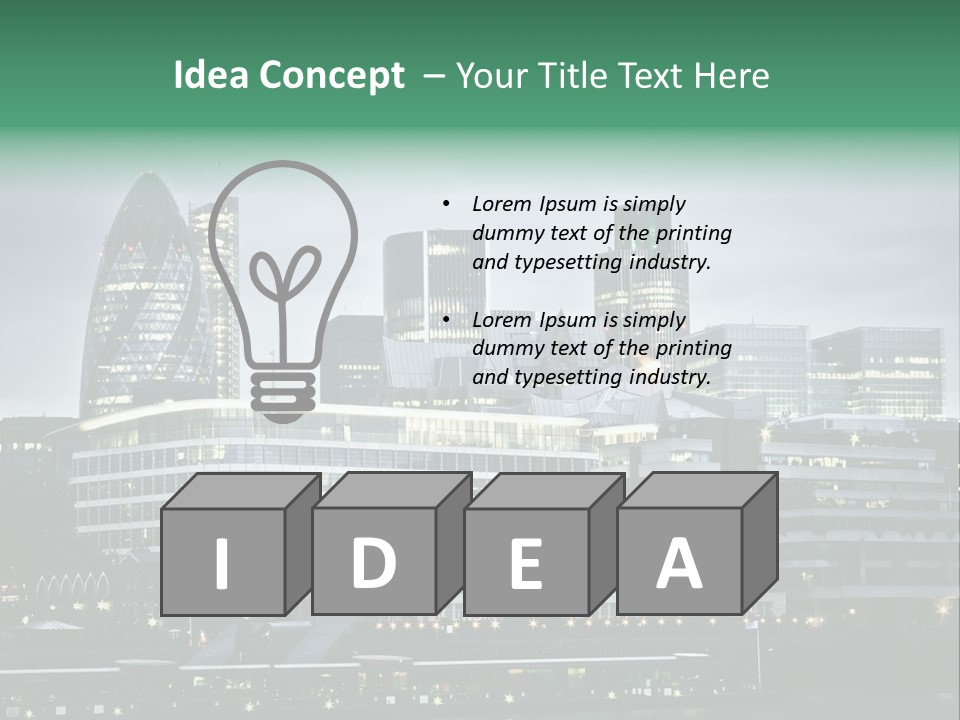 Roof Built Structure Panoramic PowerPoint Template