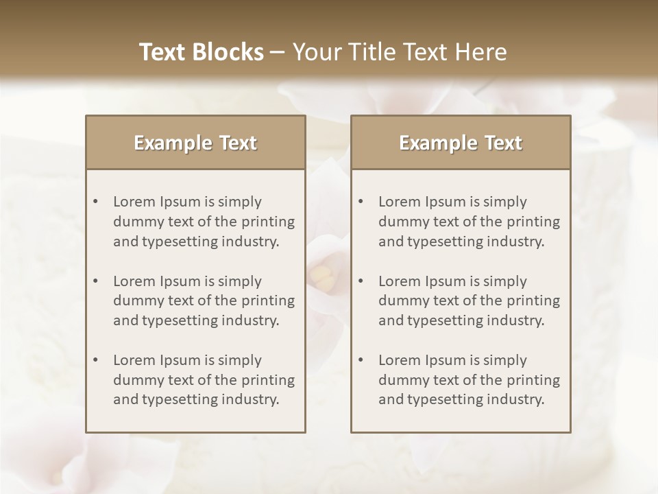 Four Nobody Orchid Flower PowerPoint Template