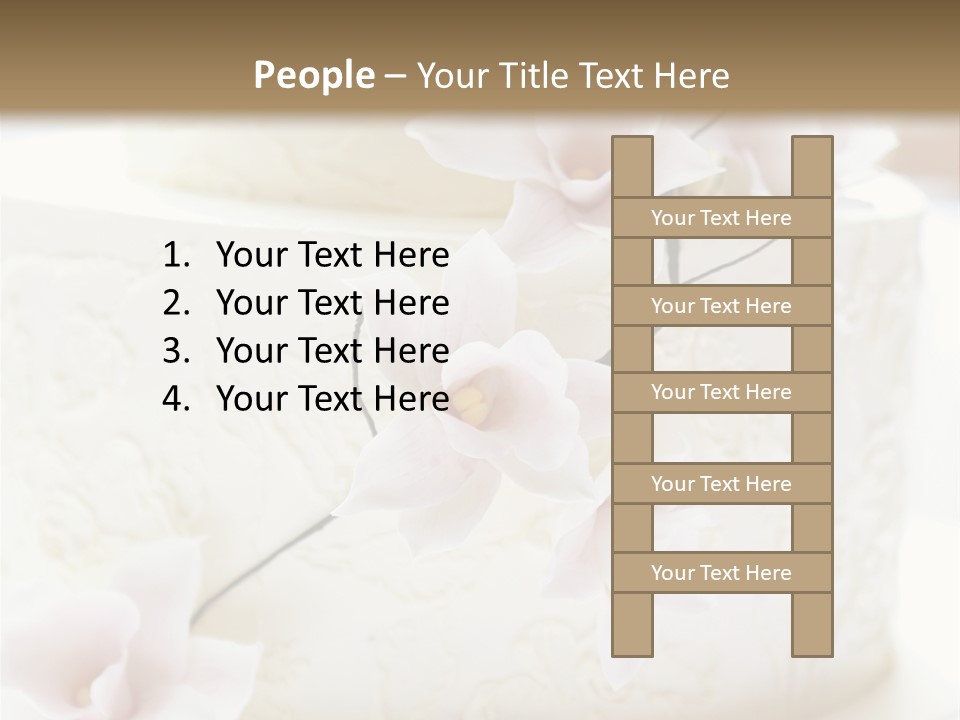 Four Nobody Orchid Flower PowerPoint Template