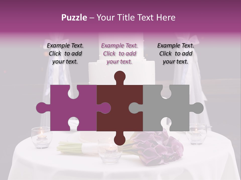 White Lilac Flowers Four PowerPoint Template