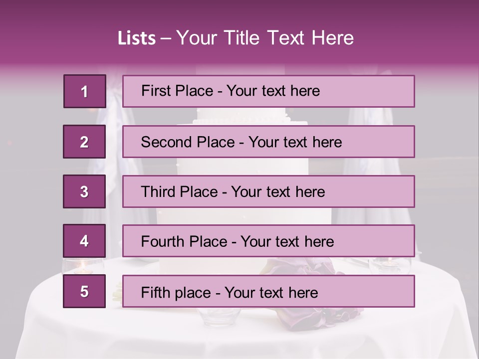 White Lilac Flowers Four PowerPoint Template