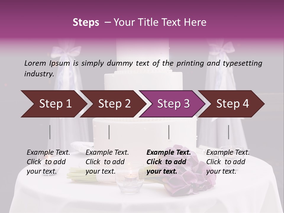 White Lilac Flowers Four PowerPoint Template