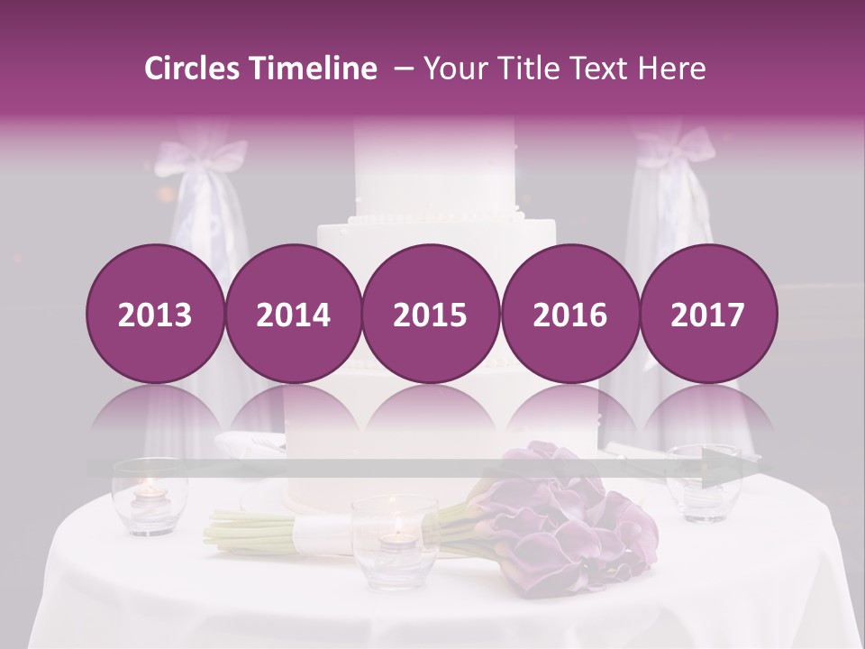 White Lilac Flowers Four PowerPoint Template