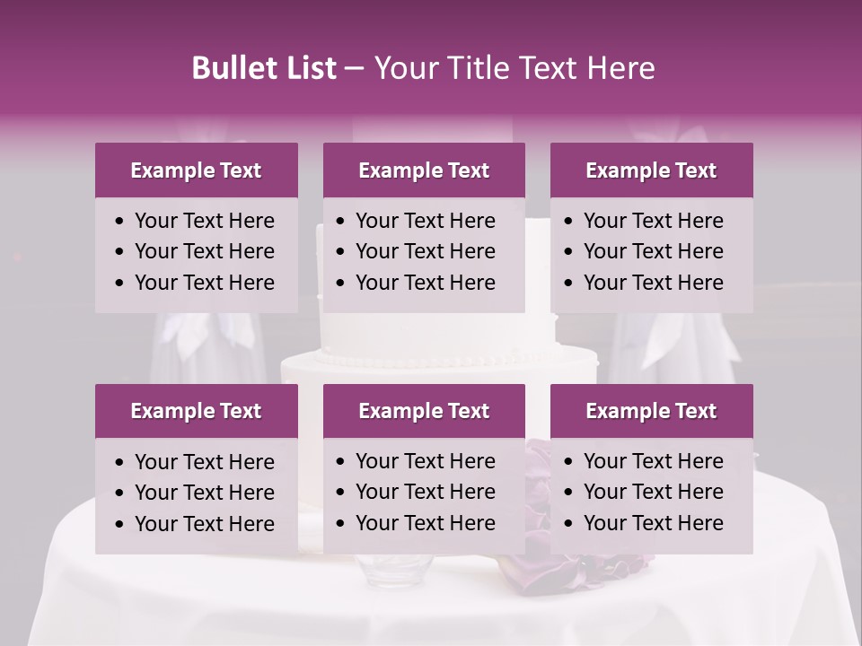 White Lilac Flowers Four PowerPoint Template