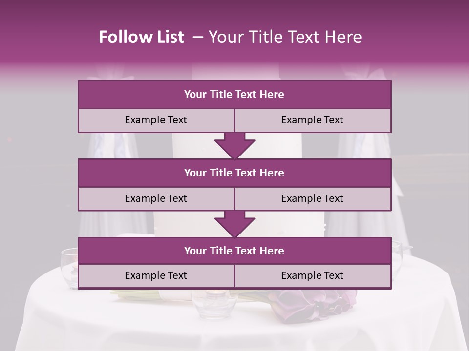 White Lilac Flowers Four PowerPoint Template