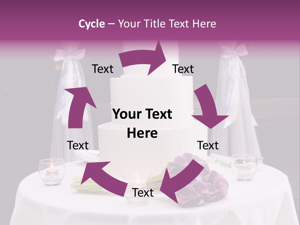 White Lilac Flowers Four PowerPoint Template