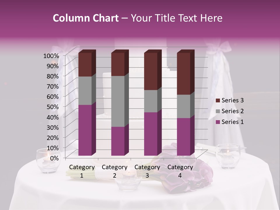 White Lilac Flowers Four PowerPoint Template