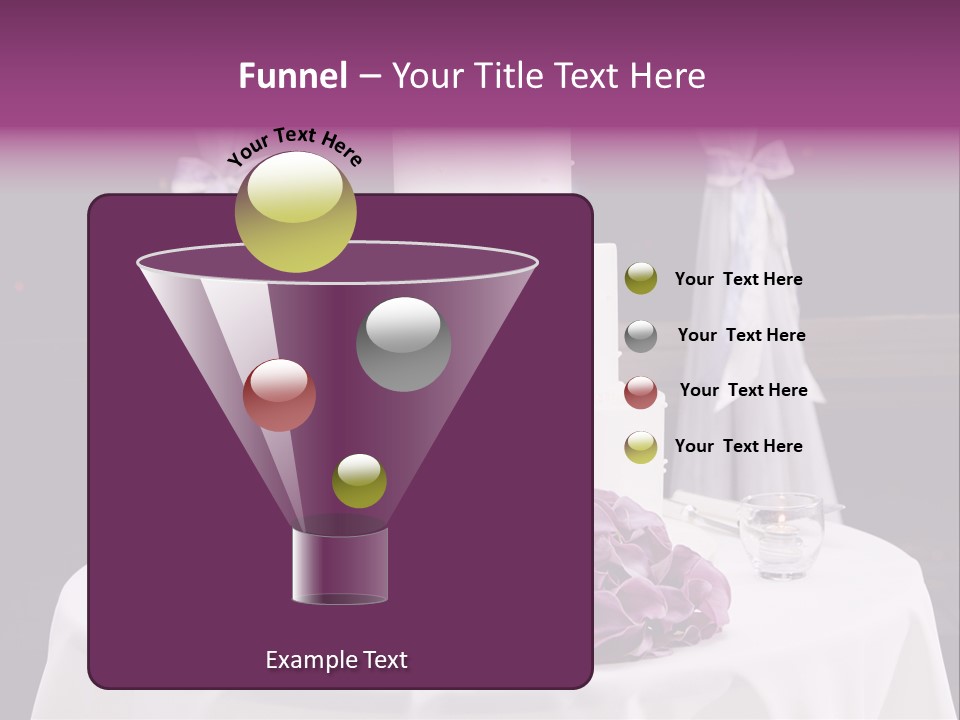 White Lilac Flowers Four PowerPoint Template