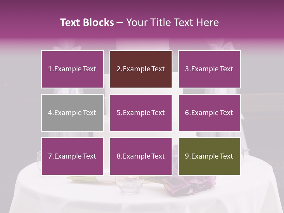 White Lilac Flowers Four PowerPoint Template