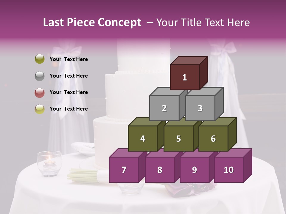 White Lilac Flowers Four PowerPoint Template