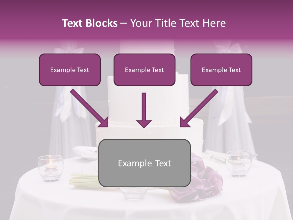 White Lilac Flowers Four PowerPoint Template