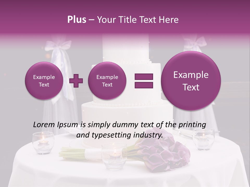 White Lilac Flowers Four PowerPoint Template