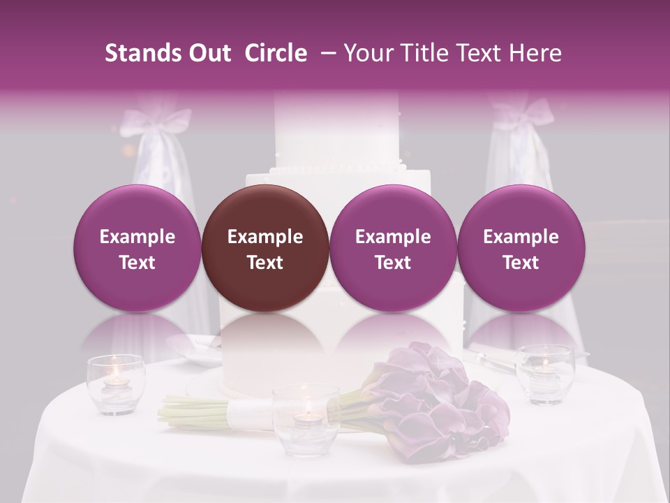 White Lilac Flowers Four PowerPoint Template