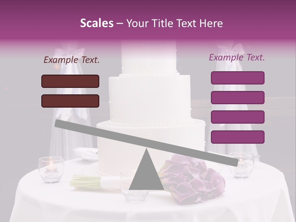 White Lilac Flowers Four PowerPoint Template