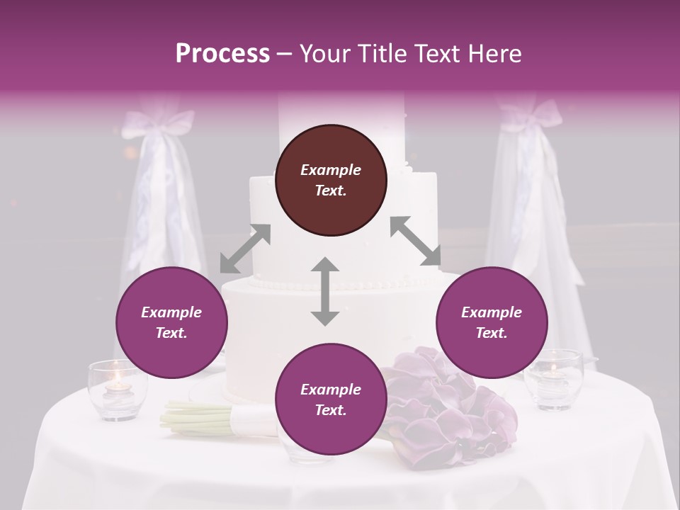 White Lilac Flowers Four PowerPoint Template