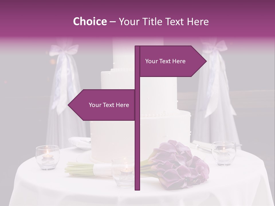 White Lilac Flowers Four PowerPoint Template