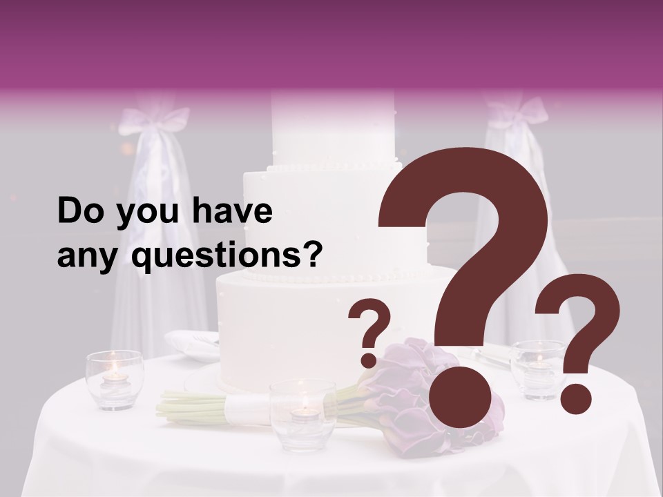 White Lilac Flowers Four PowerPoint Template