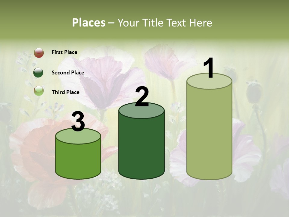 Pink Spring Flowers Oil Painting PowerPoint Template