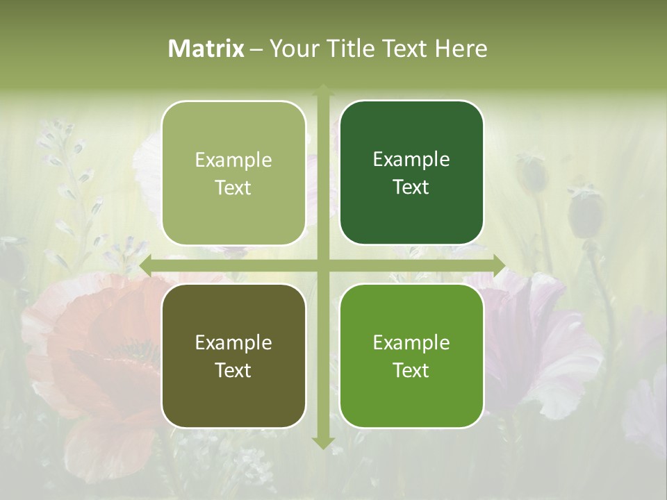 Pink Spring Flowers Oil Painting PowerPoint Template